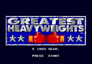 Greatest Heavyweights Title Screen